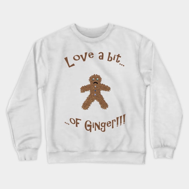 Gingerbread Man made from Gingerbread Men & Women Crewneck Sweatshirt by karenmcfarland13